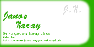 janos naray business card